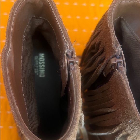 Mossimo Supply Co. Brown Fringe Heeled Boots - Picture 2 of 9